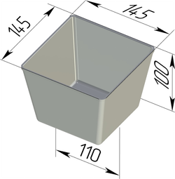 Форма для выпечки хлеба квадратная 145х145х100 мм