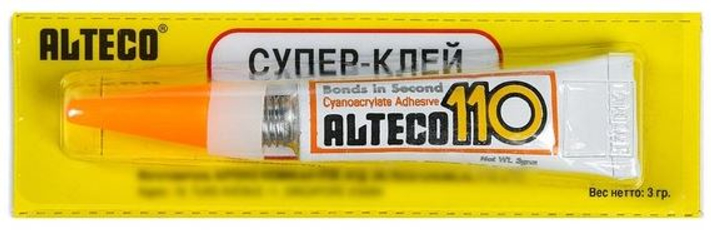 Универсальный супер-клей ALTECO 3г. (12/576)