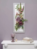 Настенная композиция с цветами в раме 67*32 см
