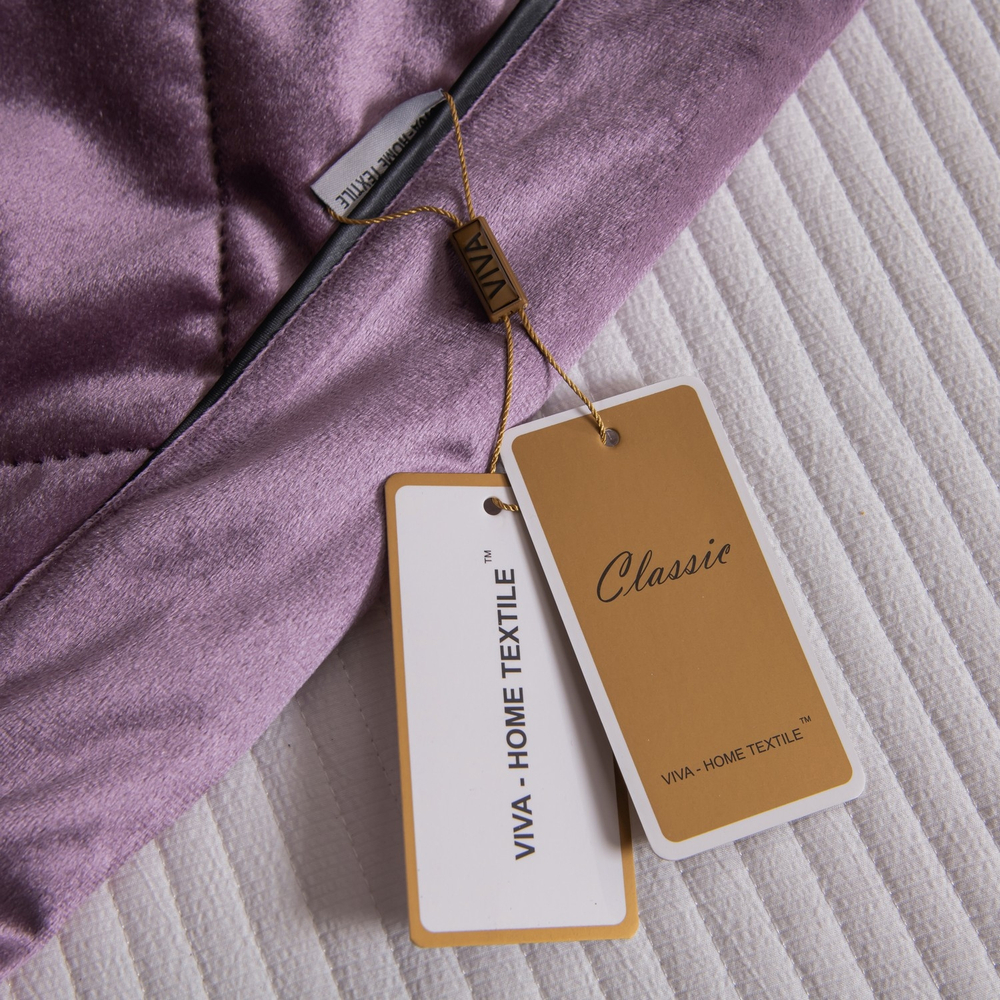 Велюровое покрывало в клетку с наволочками OVL042