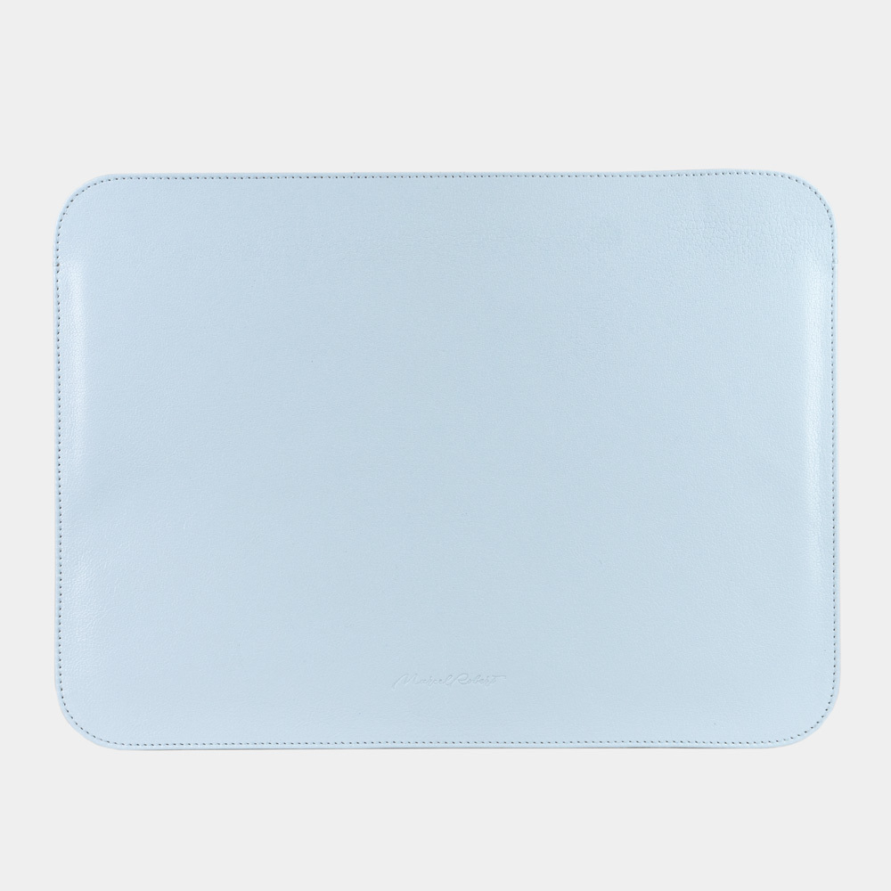Чехол для MacBook 13-14' и документов из кожи козы, голубого цвета