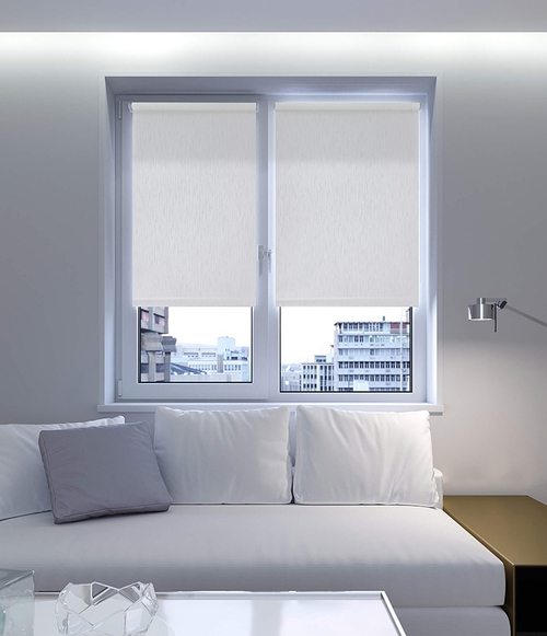 Рулонные шторы Дождь Белый