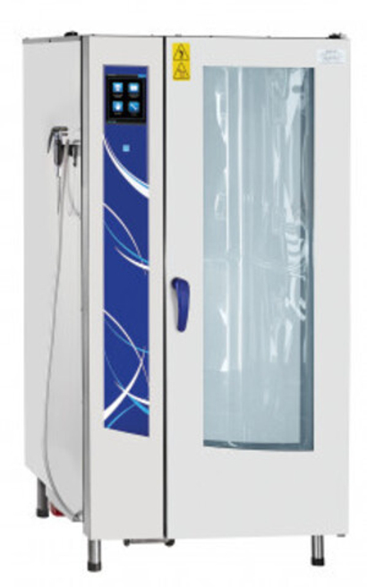 11000005229 Абат Пароконвектомат ПКА 20-1/1ПП2 (без тележки, парогенератор, 120 установленных + память на 360 доп. программ приготовления, автоматическая мойка, вся нерж, без г/емкостей, 3х-канальный щуп, ЖК экран, сенсорное управление, USB-порт)