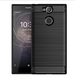 Чехол на Sony Xperia XA2 цвет Black (черный), серия Carbon от Caseport