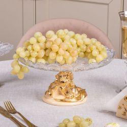 Фруктовница Ирис Визир Айвори со стеклянной чашей