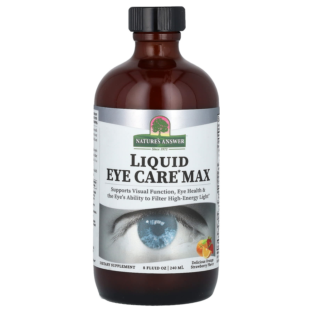 Nature's Answer, Liquid Eye Care Max, вкусный апельсин и клубника, 240 мл (8 жидк. унций)