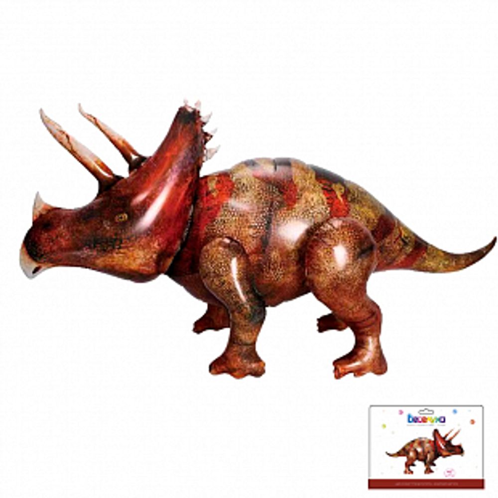 К Ходячая фигура, Динозавр Трицератопс, 46&quot;/118 см, 1 шт. (В упаковке)