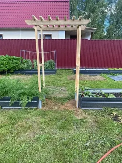 Крепеж для стоек в землю / Забивное основание для столба 50*40*400