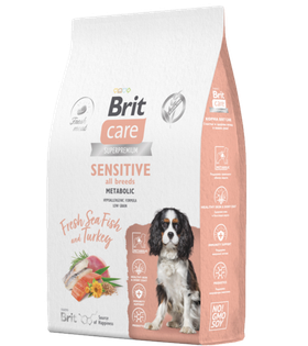 Brit Care All Breeds Adult Sensitive Metabolic Морская рыба с Индейкой 1кг. развес