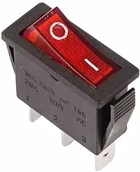 Переключатель ON/OFF 3-конт. Посадочное место-25*13мм 15A 220В Красный подсветка RWB-404,SC-791 REXANT 36-2225 Посадочное место-23*13мм