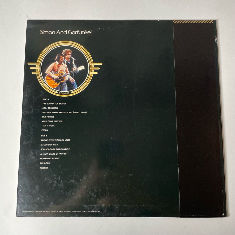 Винтажная виниловая пластинка LP Simon and Garfunkel Gold Disc (Japan 1978) The Sounds Of Silence