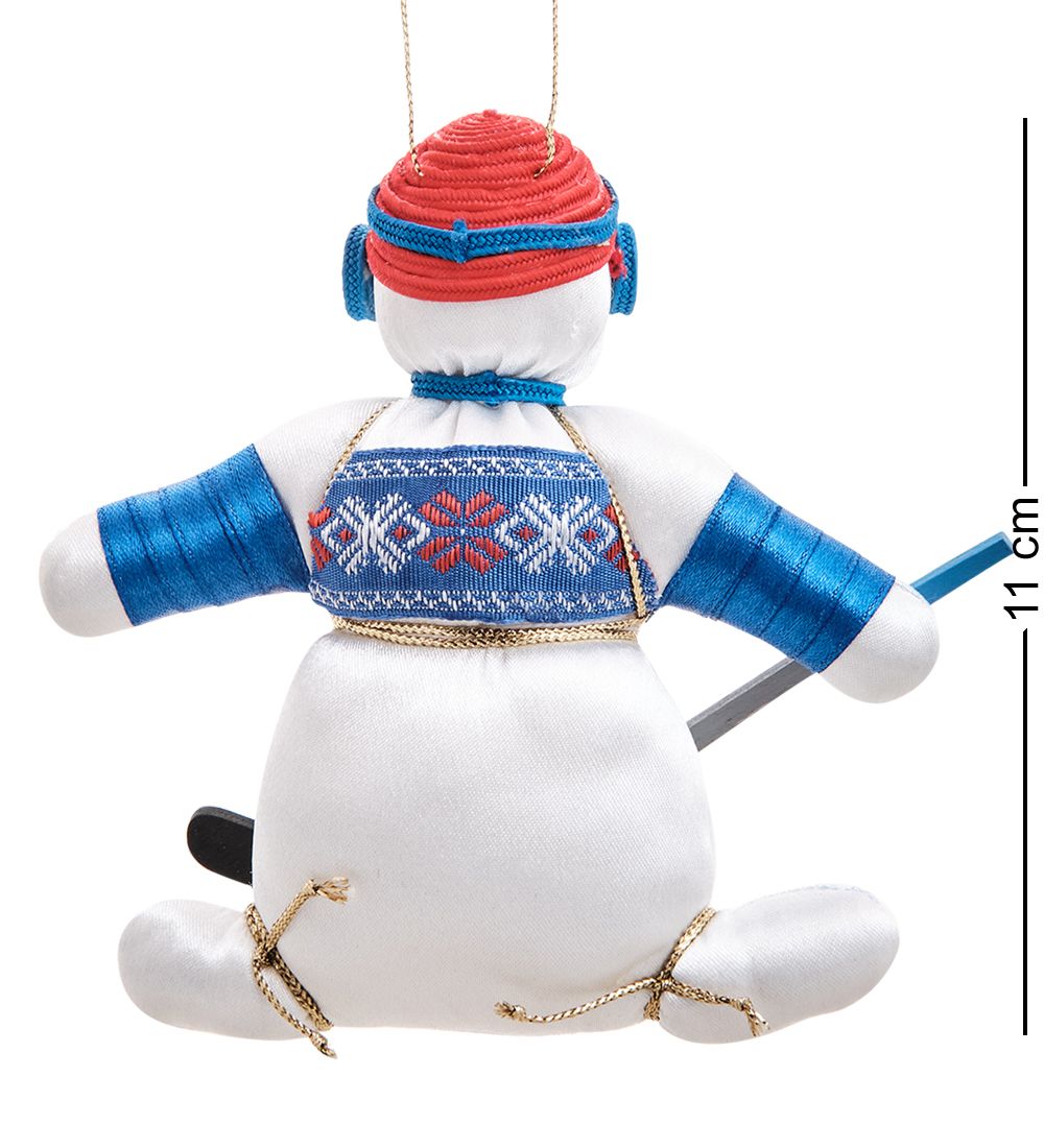 РусКукла RK-951/2 Кукла подвесная «Снеговик-хоккеист»