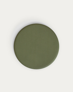 Уличный стол Esilda зелёный из цемента и стали со столешницей Ø70 см