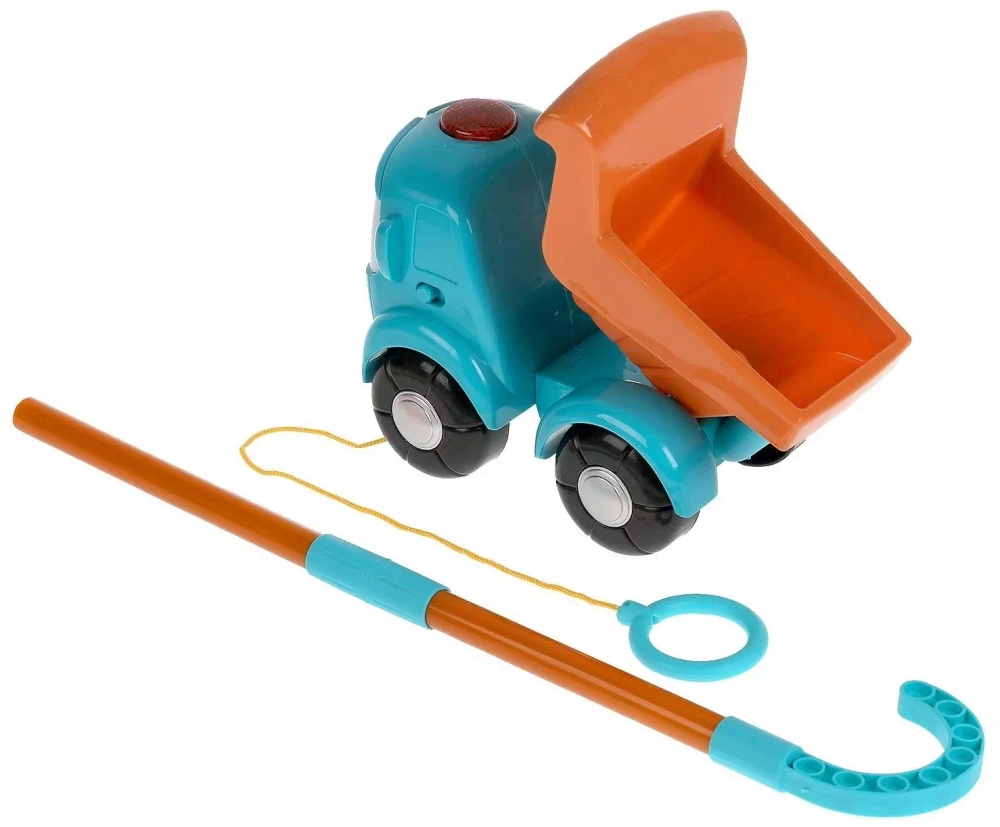 317833/Каталка с палкой Грузовичок Лева 15 песен и звуков.свет.кор.бат. Умка/HT838-R/1