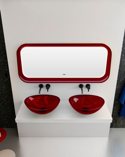 Зеркало для ванной ABBER Kristall AT6702Rubin с подсветкой