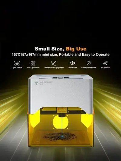 Twotrees TS1 Портативный мини-лазерный гравер CNC Bluetooth станок DIY для нанесения логотипов