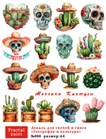 Трансфер переводной - декаль для свечей и гипса география, культура 008