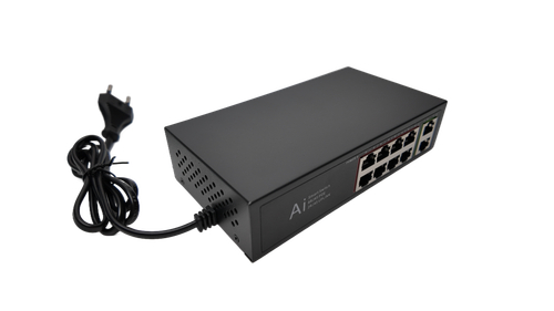 Мини-коммутатор POE 1010B-J на 8 портов (8+2) - Порт POE RJ45: 100 Мбит/с