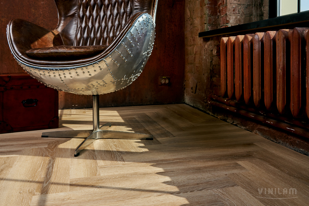 Виниловый ламинат VINILAM PARQUET Herringbone GD11166 Паркет Классический Glue