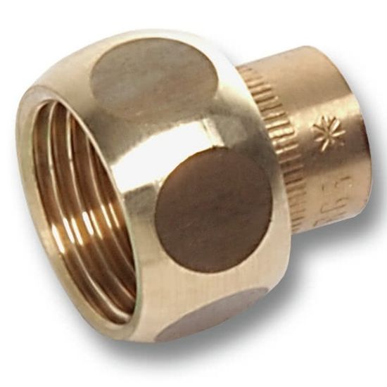 Разъёмное соединение Sanha 22x1 1/4" ВР плоское уплотнение (4359G бронзовые фитинги под пайку)