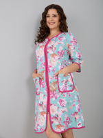 Халат Х-262/бирюза-хризантема