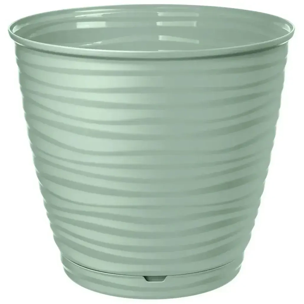 Горшок для цветов Saffron 9,1 л с поддоном (светло-зеленый)