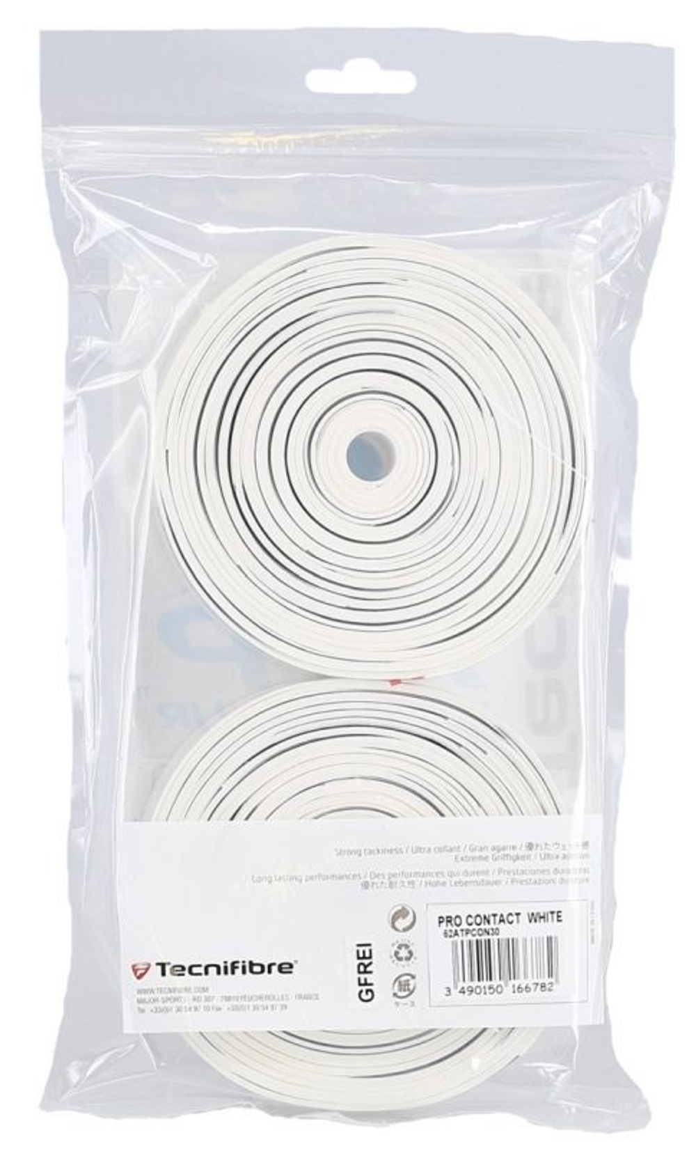 Теннисные намотки Tecnifibre Pro Contact 30P New - белый