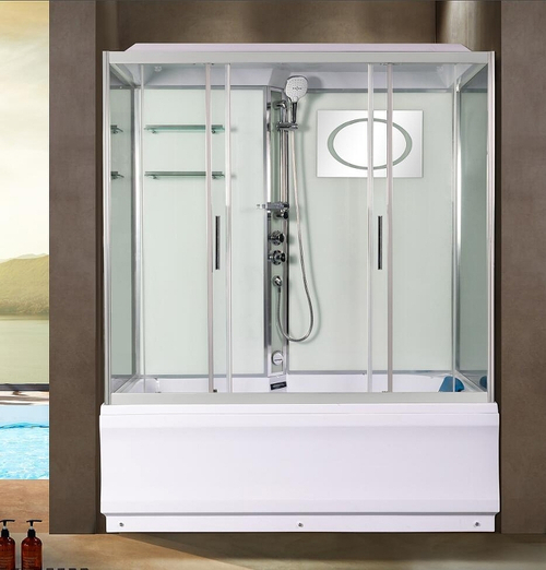 Душевой бокс WeltWasser WW500 Emmer 170/85/55-2 170х85 10000004660 профиль Хром стекло прозрачное