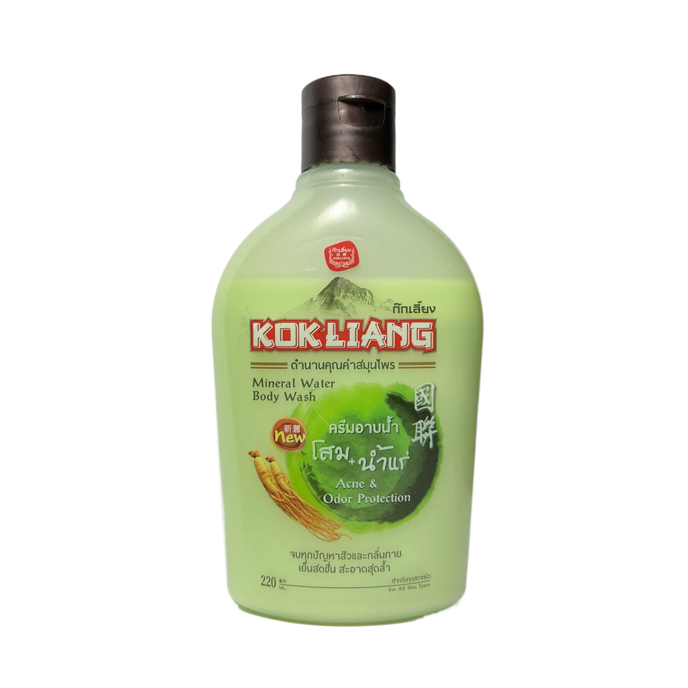 Гель для душа Kokliang Mineral Water Body Wash Acne & Odor Protection с минеральной водой и женьшенем против акне и неприятного запаха 220 мл