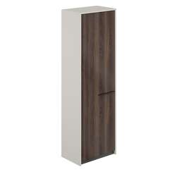 RF.501.PG.DA / Шкаф высокий узкий (для одежды), 640х410х1994 / корпус: жемчужно-серый, фасады: дуб адриа