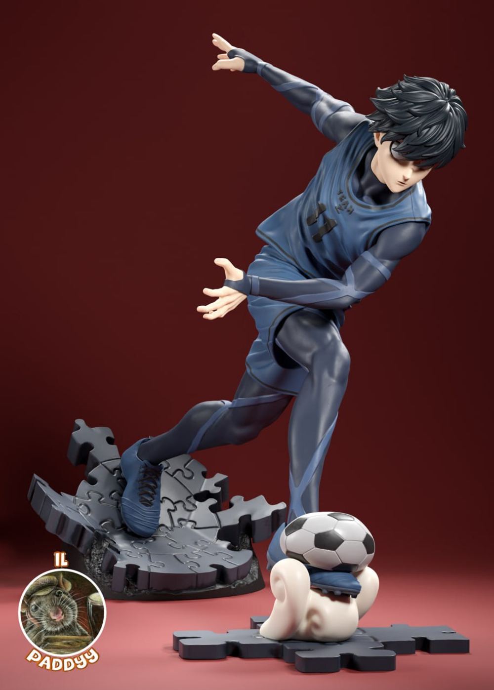 Ёити Исаги Синяя тюрьма: Блю Лок Фигурка Yoichi Isagi Blue Lock