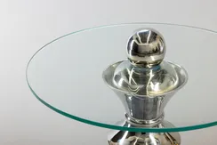 Кофейный стол "Королева" серебро