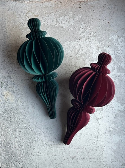 Новогодняя игрушка Бумажная ЗЕЛЕНАЯ