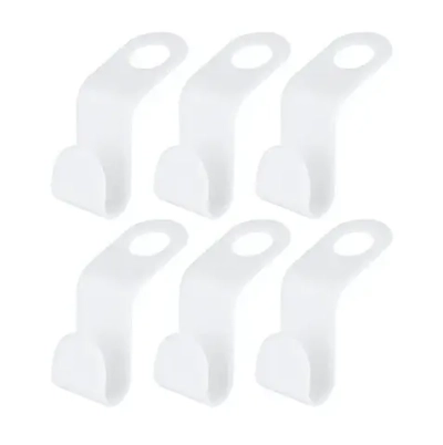 Крючки для вешалок в наборе 6шт «ЭКСПЕРТХАУС», цвет белый, в пакете с подвесом