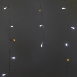 Гирлянда для улицы БАХРОМА «Мерцание» ш3м* в40/60см 100 ламп LED, прозр.провод,1 режим, IP-54, Белый/Теплый белый мерцает (возможность соединения)