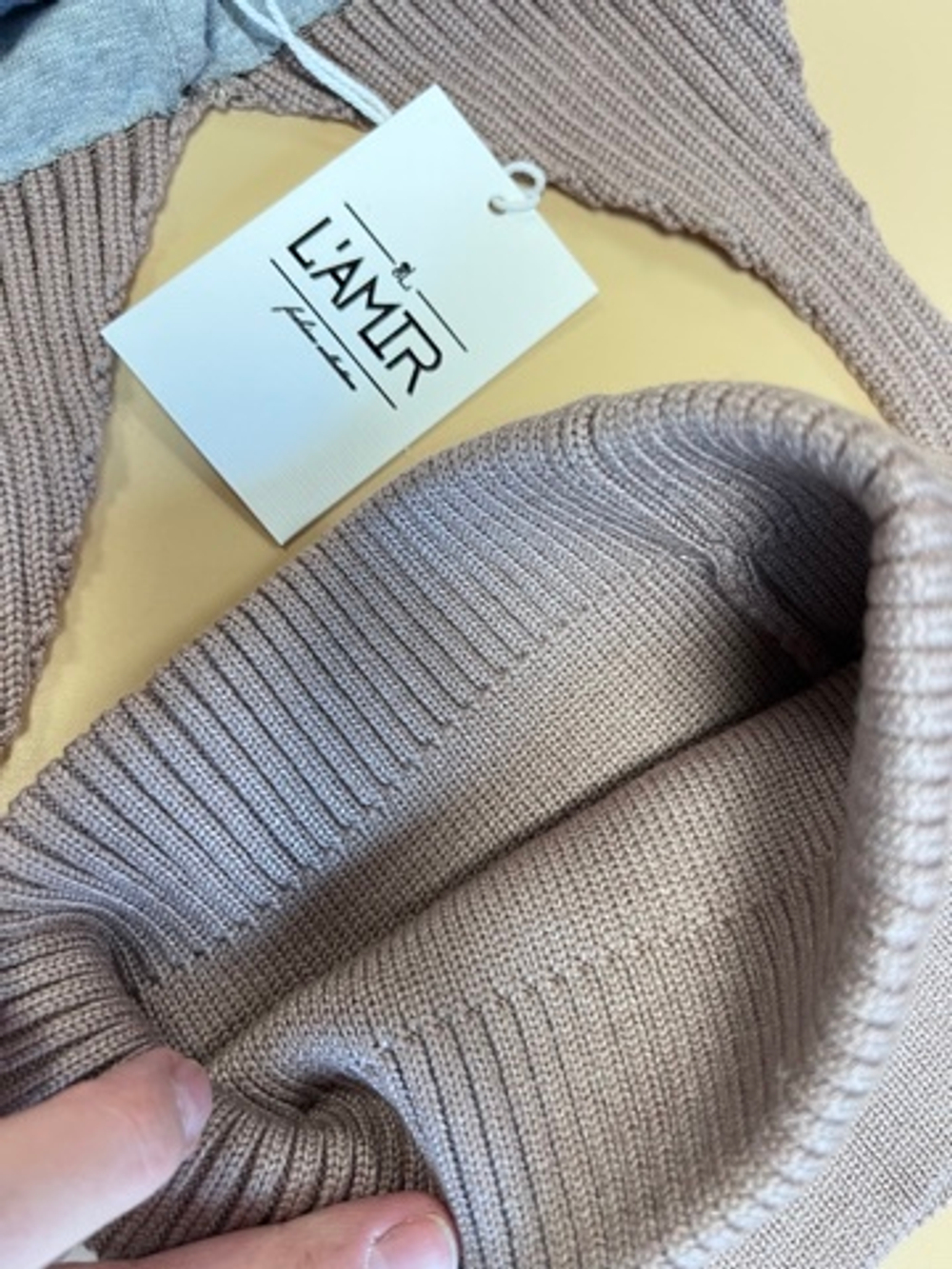 Комплект со снудом для девочки до 4 лет (какао-цвет)