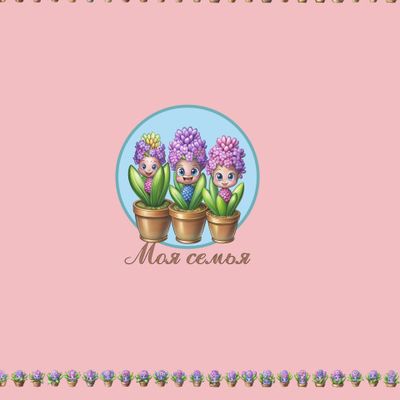 Купон Гиацинты Моя Семья1 на персиковом