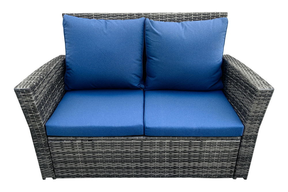 "Портленд" лаунж-зона из искусственного ротанга на 4 персоны, цвет серый