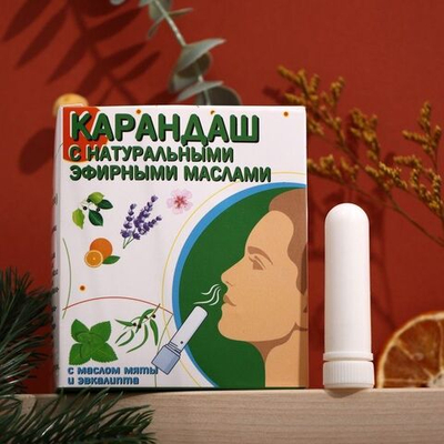 Карандаш-ингалятор от простуды с мятой и эвкалиптом - 1 шт.