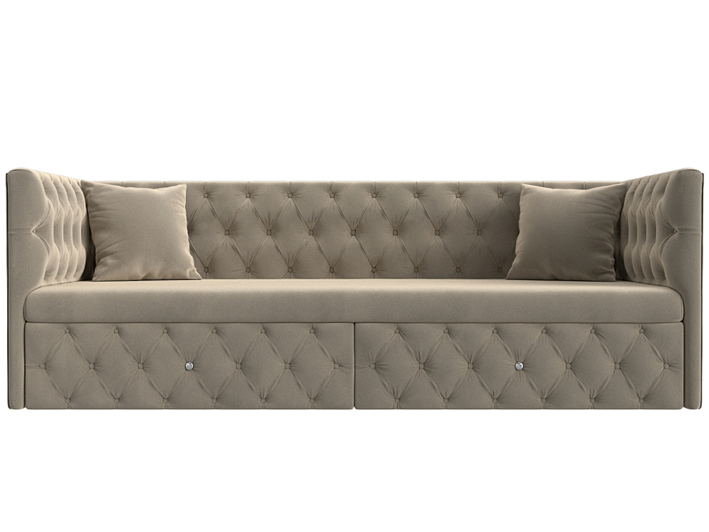 Диван детский прямой Найс, Бежевый, Микровельвет, 107109