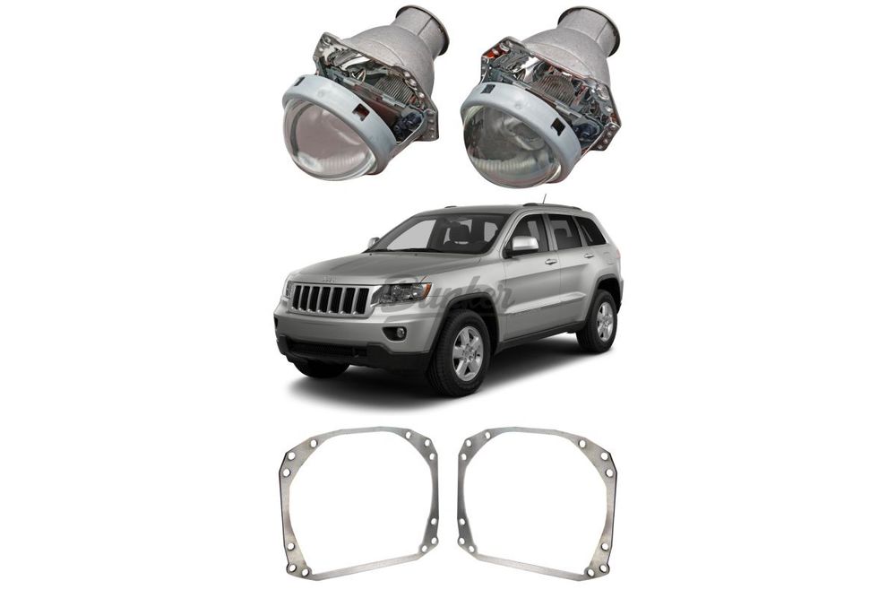 Готовый комплект для замены штатных линз Jeep Grand Cherokee IV WK2 2013-2016