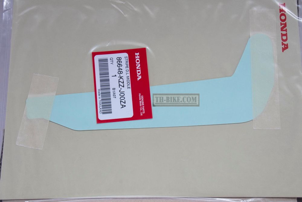 86648-KZZ-J00ZA. STRIPE D, L. MIDDLE COWL *TYPE1*. Honda CRF250Rally, Sticker OEM
