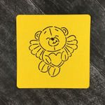 Мишка с крыльями и сердцем №2