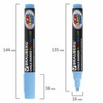 Маркер меловой "POP-ART" ГОЛУБОЙ, 5 мм, сухостираемый, для гладких поверхностей, BRAUBERG, 151533