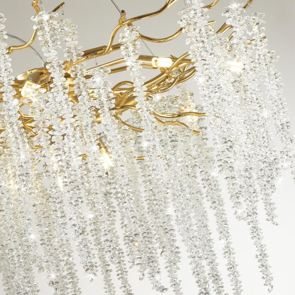 5005/8 HALL ODL23 639 золотой/прозрачный металл/хрусталь Люстра G9 8*40W BANCHE