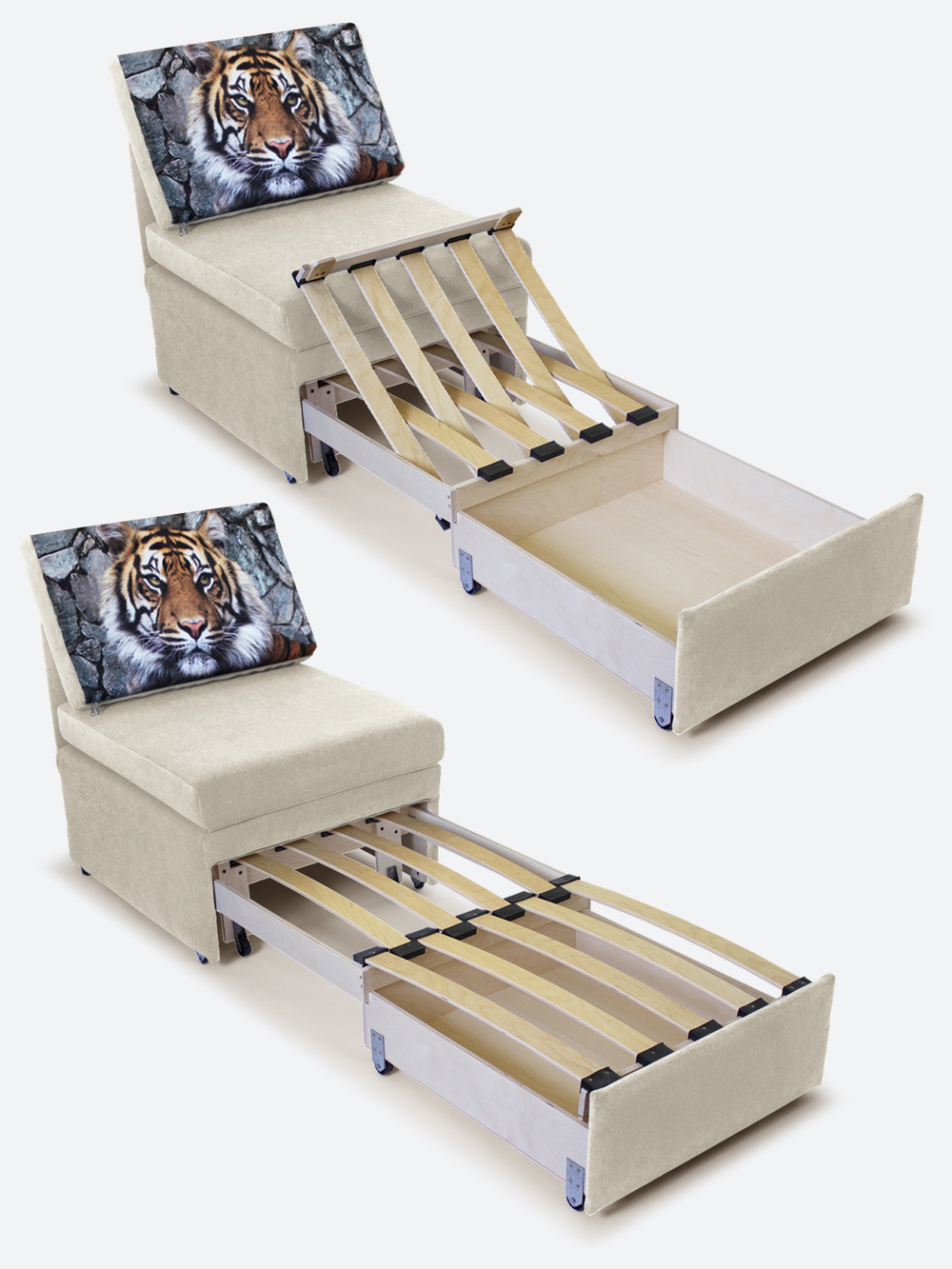 Кресло-кровать "Миник", купон Тигр