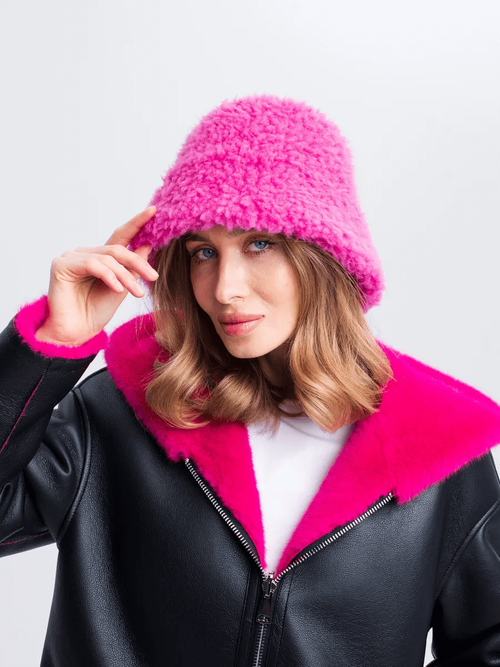 Панама из шерсти мериноса, фуксия, SilverFox
