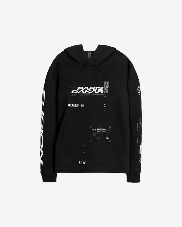 Худи Fusion Rally Удлинённый Черный - фото 1