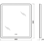 Зеркало BelBagno SPC-MAR-800-800-LED-TCH-WARM с подсветкой с подогревом с сенсорным выключателем
