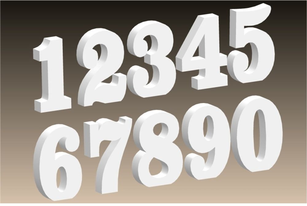 Изготовление объемных букв из пенопласта - Объемные цифры из пенопласта R6766